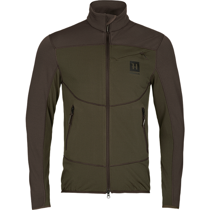 Harkila Olaf Fleece Jacket - Shadow Brown/Forest Night