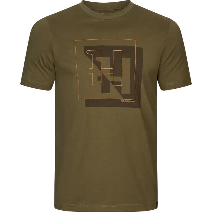 Harkila H-Logo S/S T-Shirt - Dark Olive