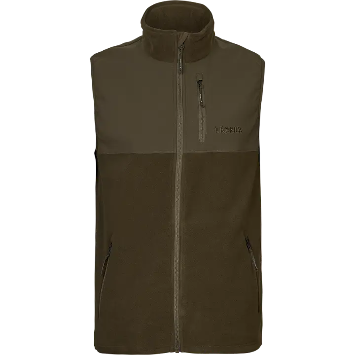 Harkila Fjell Fleece Waistcoat - Hunting Green/Willow Green