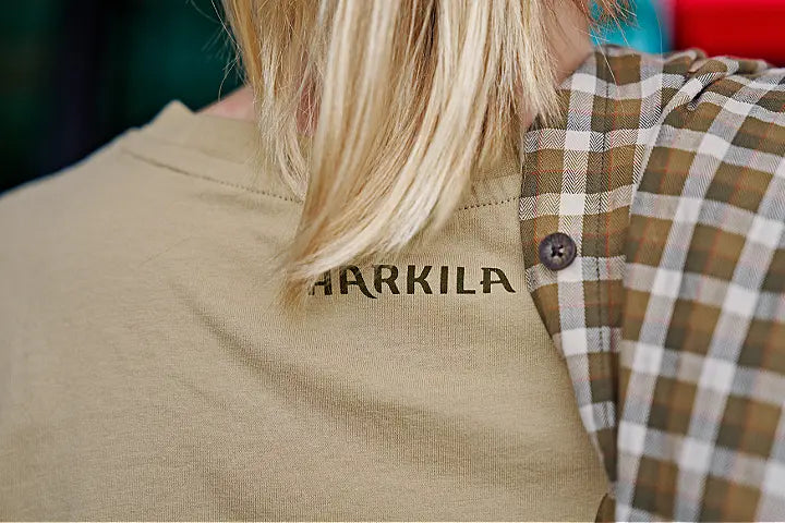 Harkila Stag Badge Ladies S/S T-Shirt - Sand