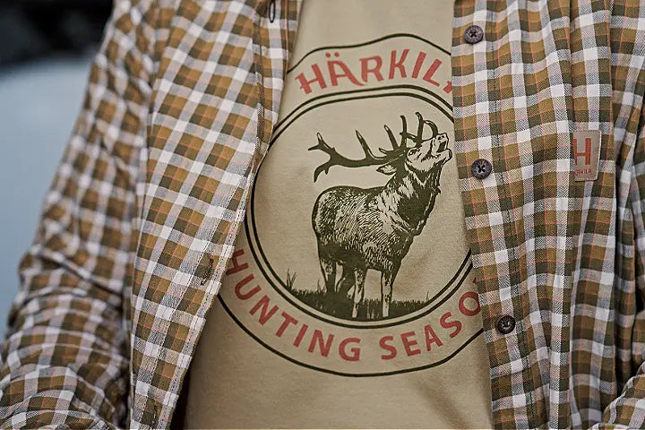 Harkila Stag Badge Ladies S/S T-Shirt - Sand