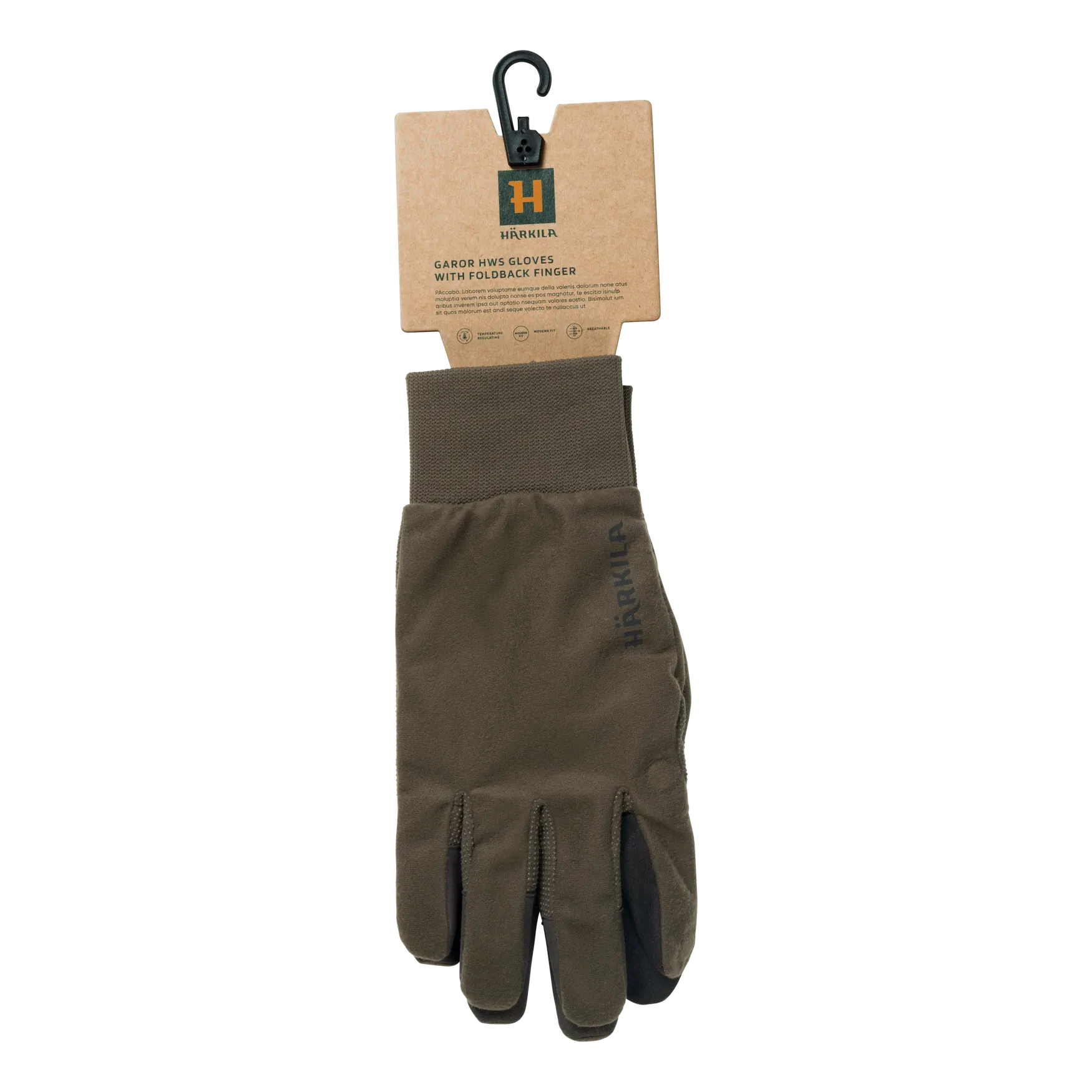 Harkila Garor HWS Gloves w/Foldback Finger - Hunting Green
