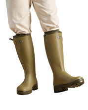 Le Chameau Men's Chasseur Neo Wellington Boots - Vert Vierzon (Black Neoprene)