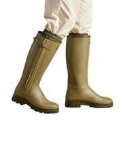 Le Chameau Men's Chasseur Neo Wellington Boots - Vert Vierzon (Black Neoprene)