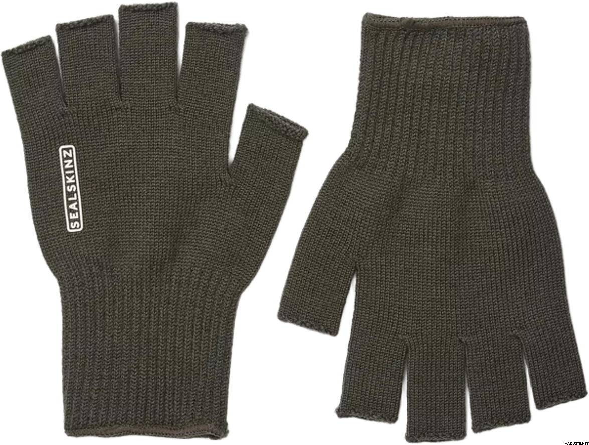 Sealskinz Thornham Merino Fingerless Gloves - Olive