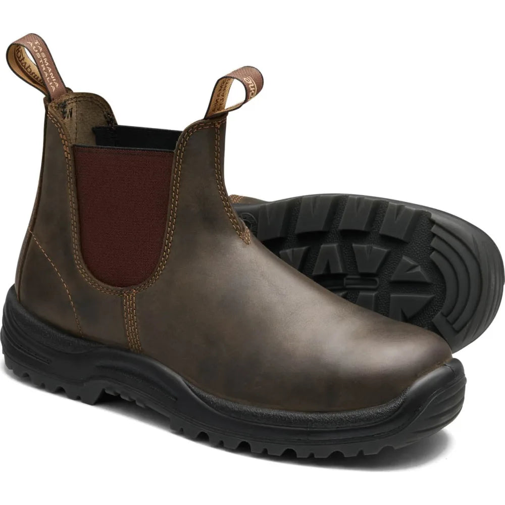Blundstone 196 Leather Safety Boots - Waxy Rustic Brown