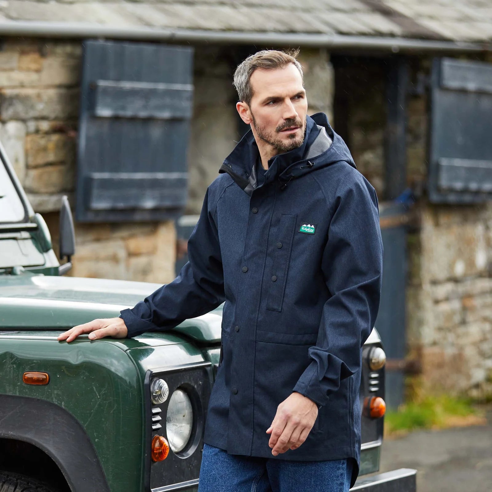 Ridgeline Monsoon Light Jacket - Navy Marl (NEW MODEL)