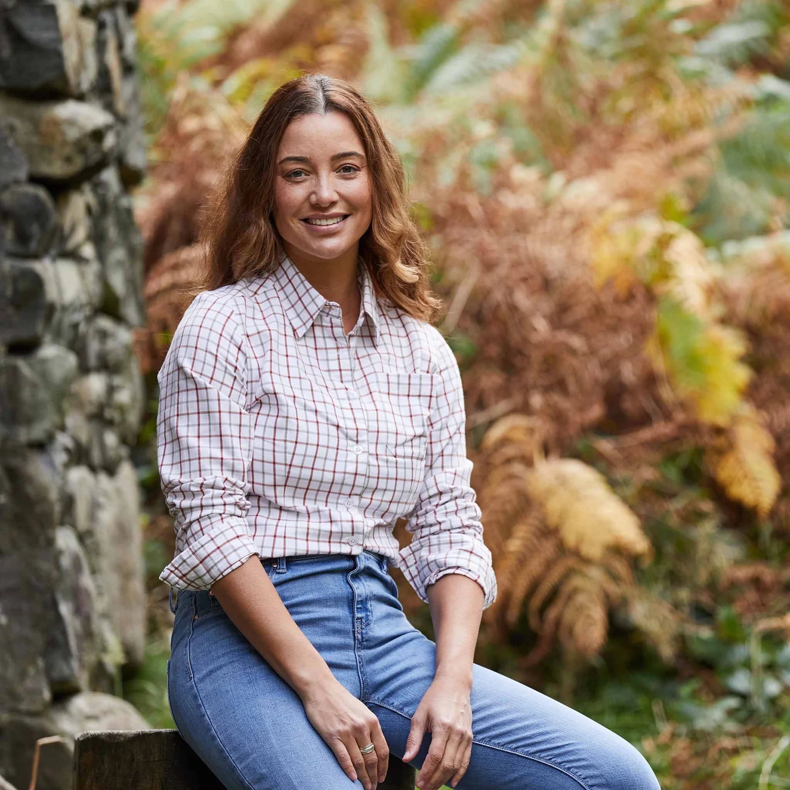 Ridgeline Women's Sedgebrook Shirt - Russet/Roasted Cashew Check