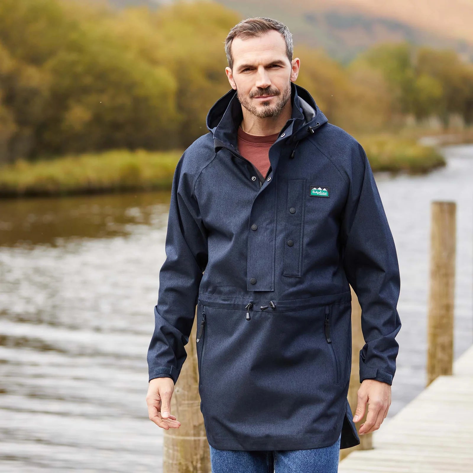 Ridgeline Monsoon Light Smock - Navy Marl (NEW MODEL)