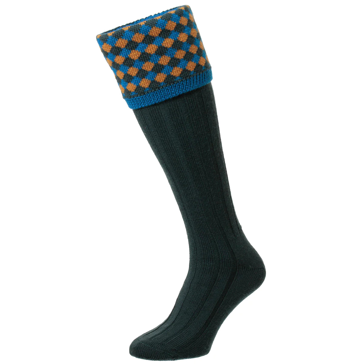 Bisley Hadleigh Diamond Socks - Blue (One Size)