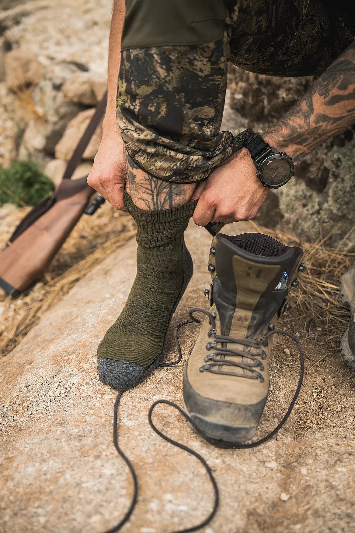 Seeland Field Socks 3Pack - Pine Green/Dark Grey