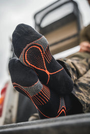 Seeland Field Coolmax Sock - 2Pack - Black/Dark Grey