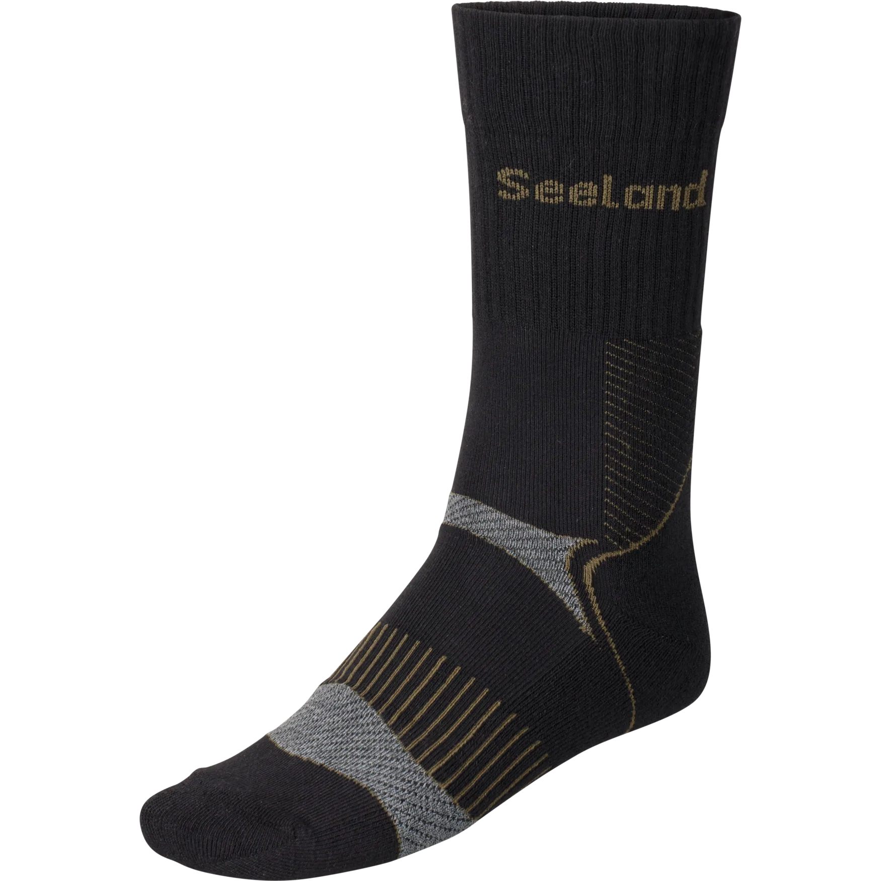 Seeland Field Coolmax Sock - 2Pack - Black/Dark Grey