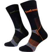 Seeland Field Coolmax Sock - 2Pack - Black/Dark Grey