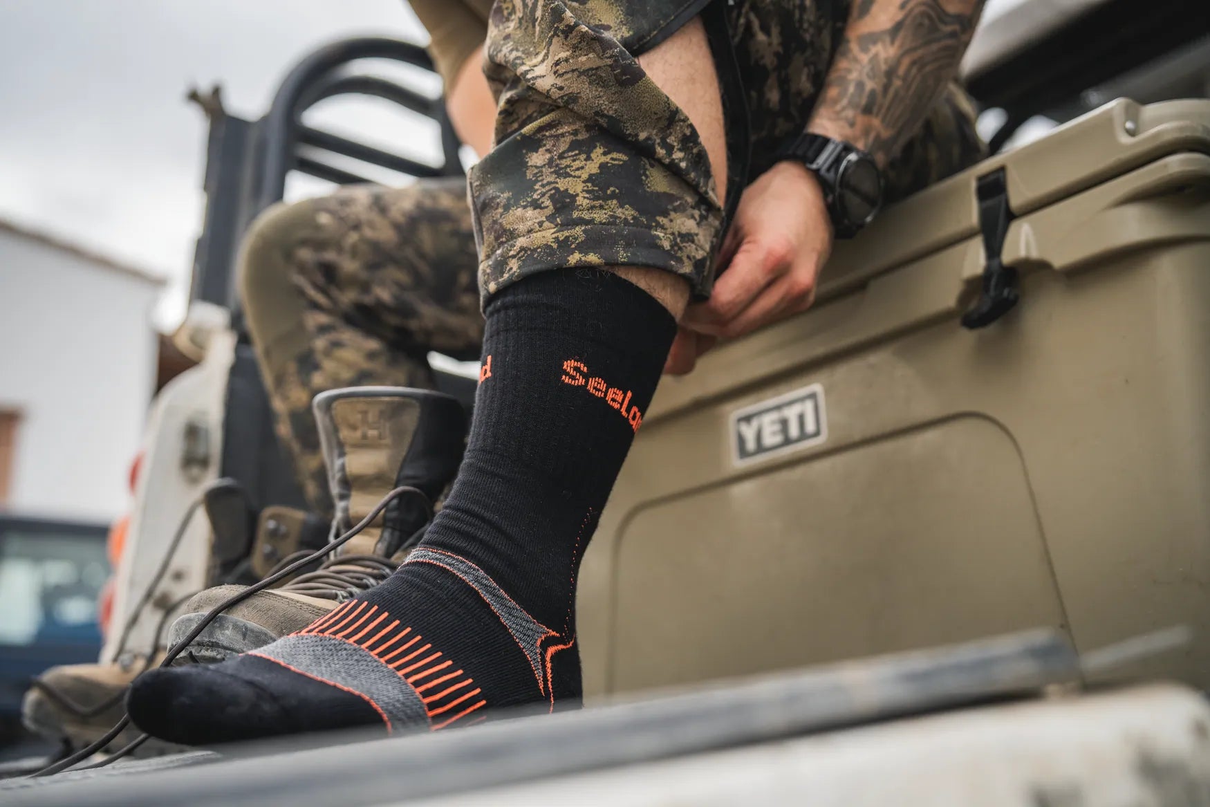 Seeland Field Coolmax Sock - 2Pack - Black/Dark Grey