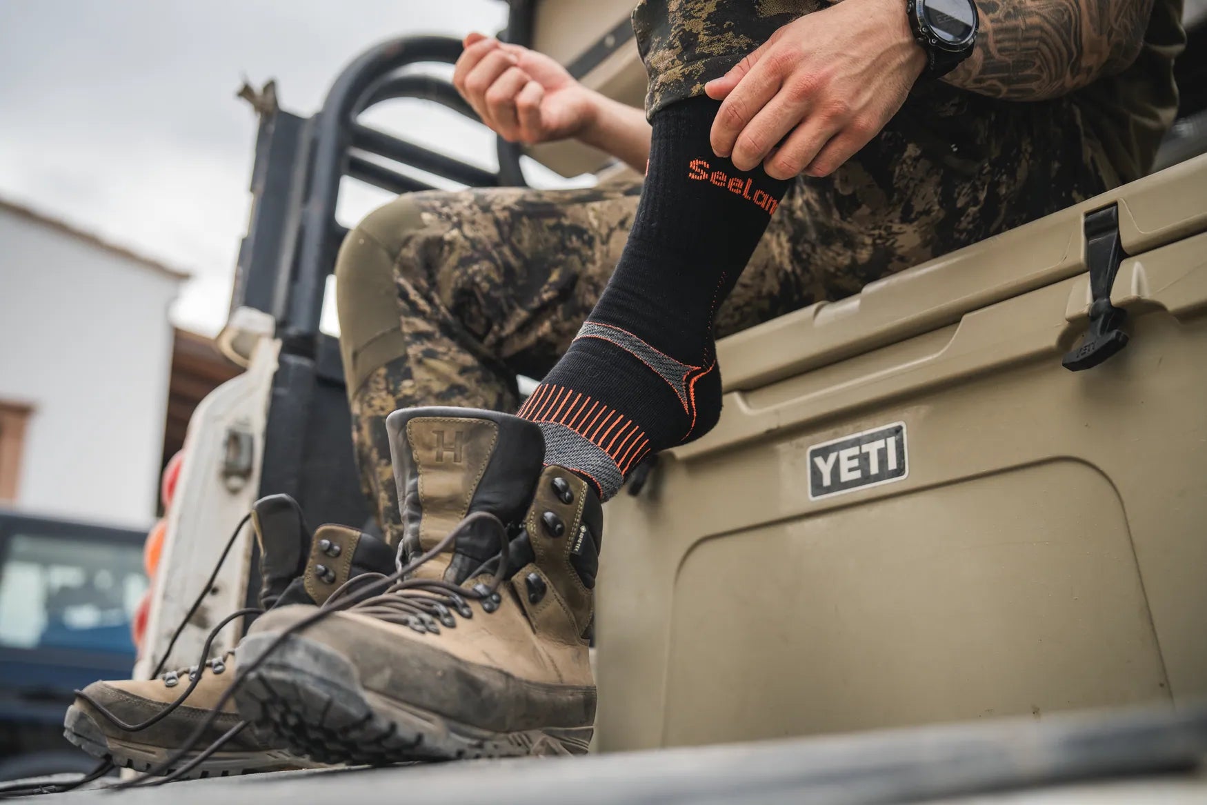 Seeland Field Coolmax Sock - 2Pack - Black/Dark Grey