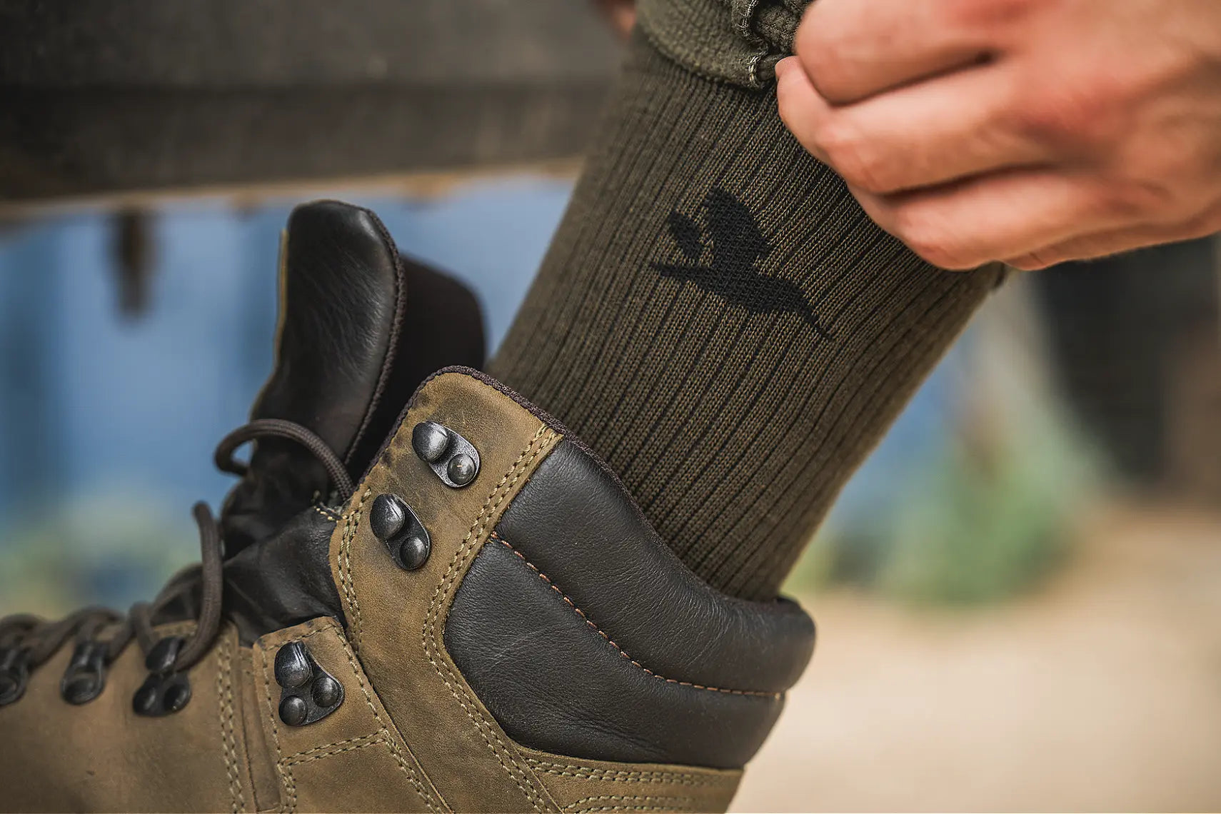 Seeland Field Merino Sock - 2Pack - Pine Green/Military Olive