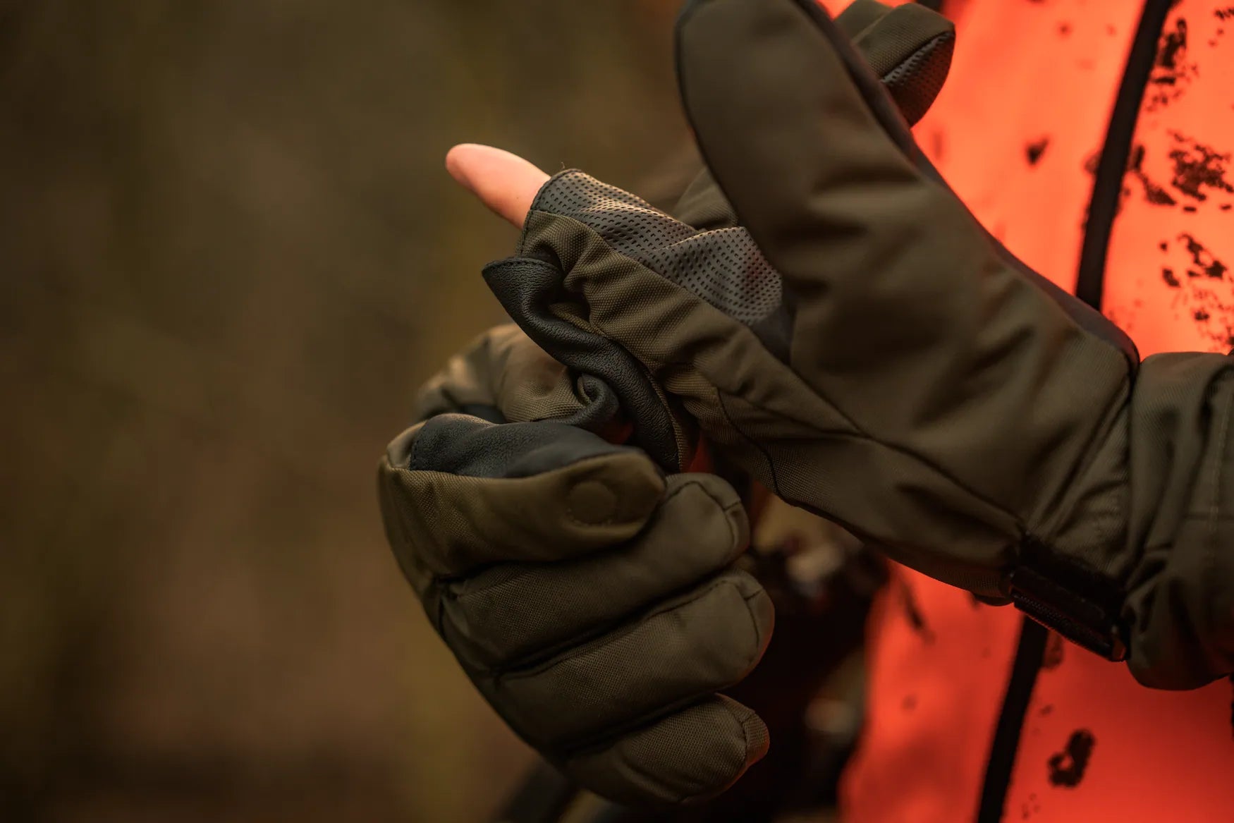 Seeland Trigger Fold-Back Gloves - Pine Green