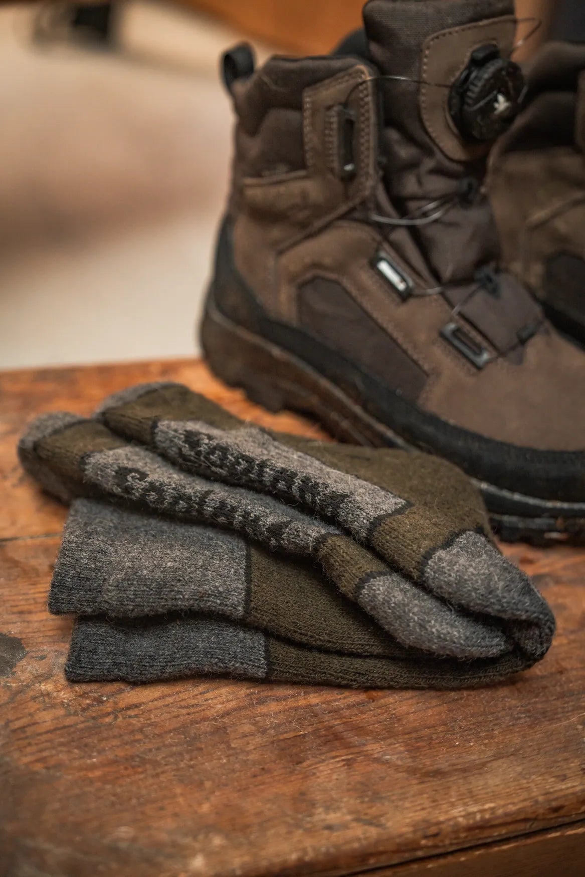 Seeland Field Thermo Sock - 2Pack - Pine Green Melange/Grey Melange