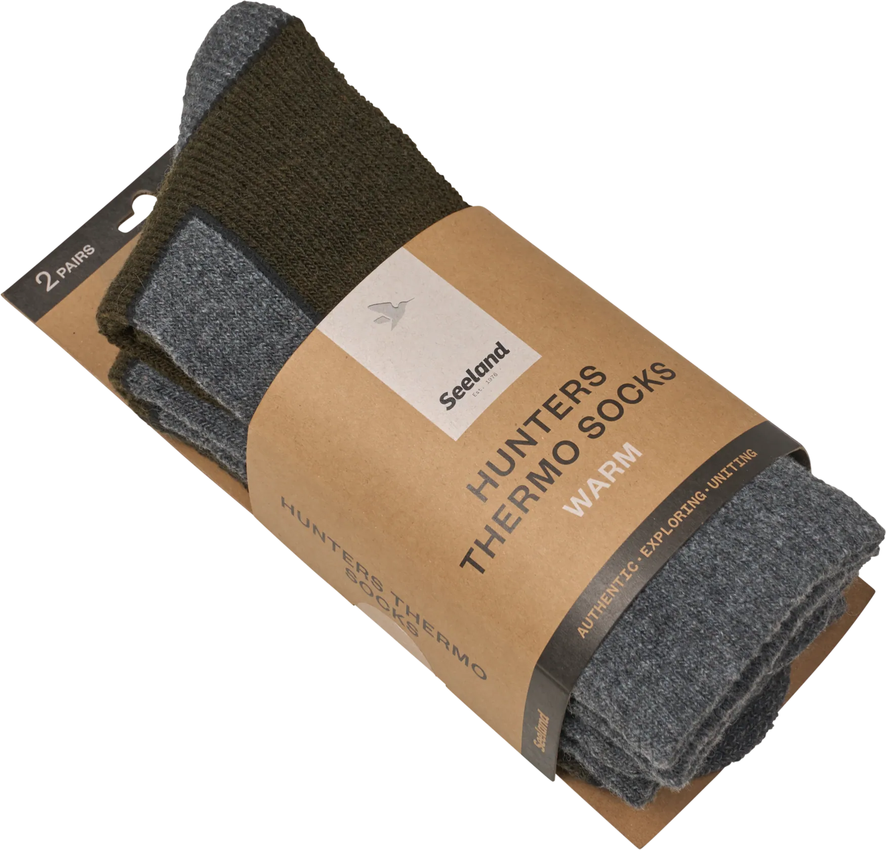 Seeland Field Thermo Sock - 2Pack - Pine Green Melange/Grey Melange