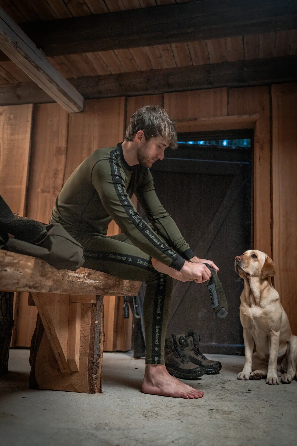 Seeland Field Thermo Sock - 2Pack - Pine Green Melange/Grey Melange