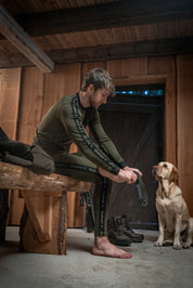 Seeland Field Thermo Sock - 2Pack - Pine Green Melange/Grey Melange