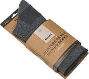 Seeland Field Heavy Merino Sock - Grey Melange/Black