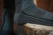 Seeland Field Heavy Merino Sock - Grey Melange/Black