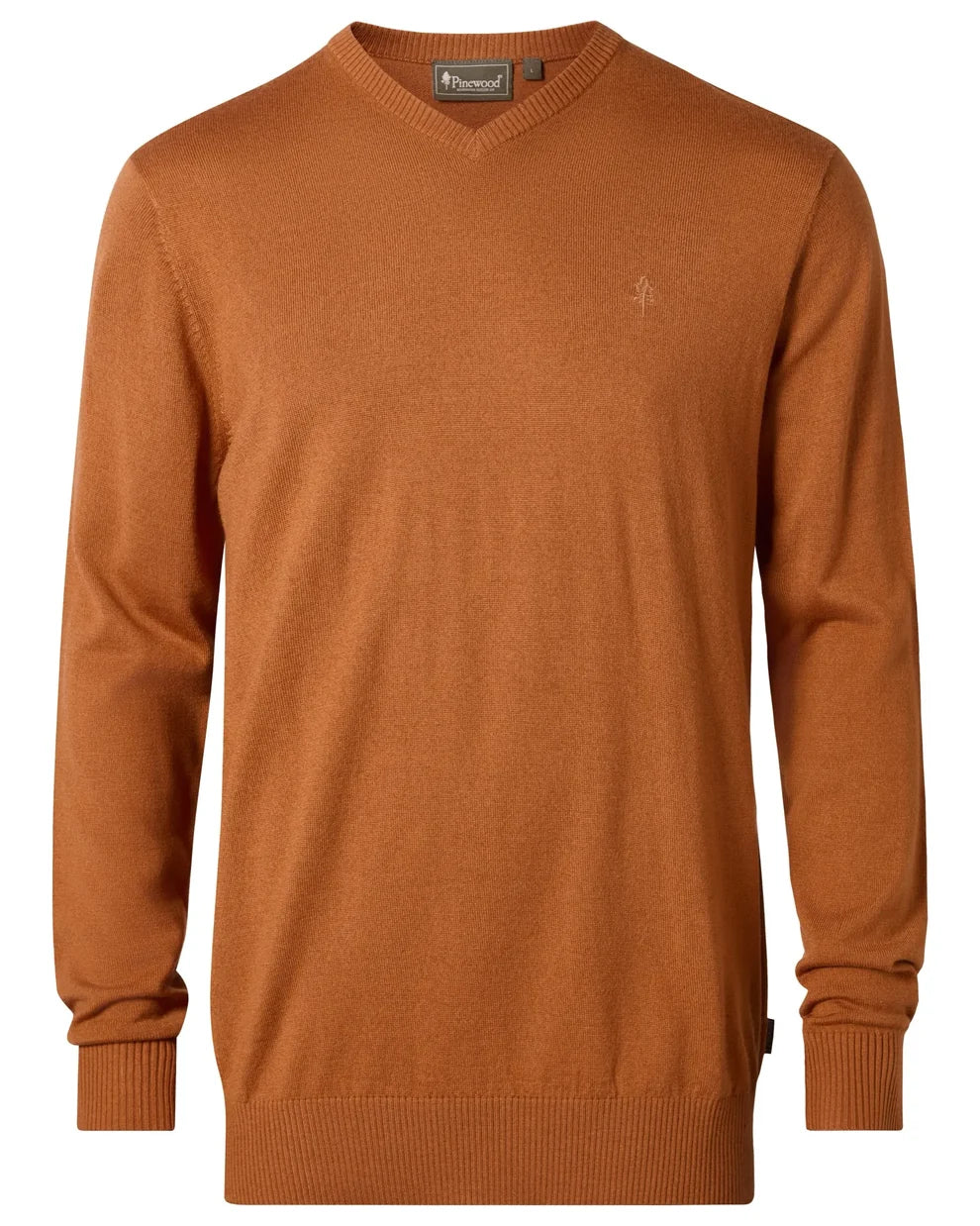 Pinewood Värnamo Merino Sweater - Orange Clay