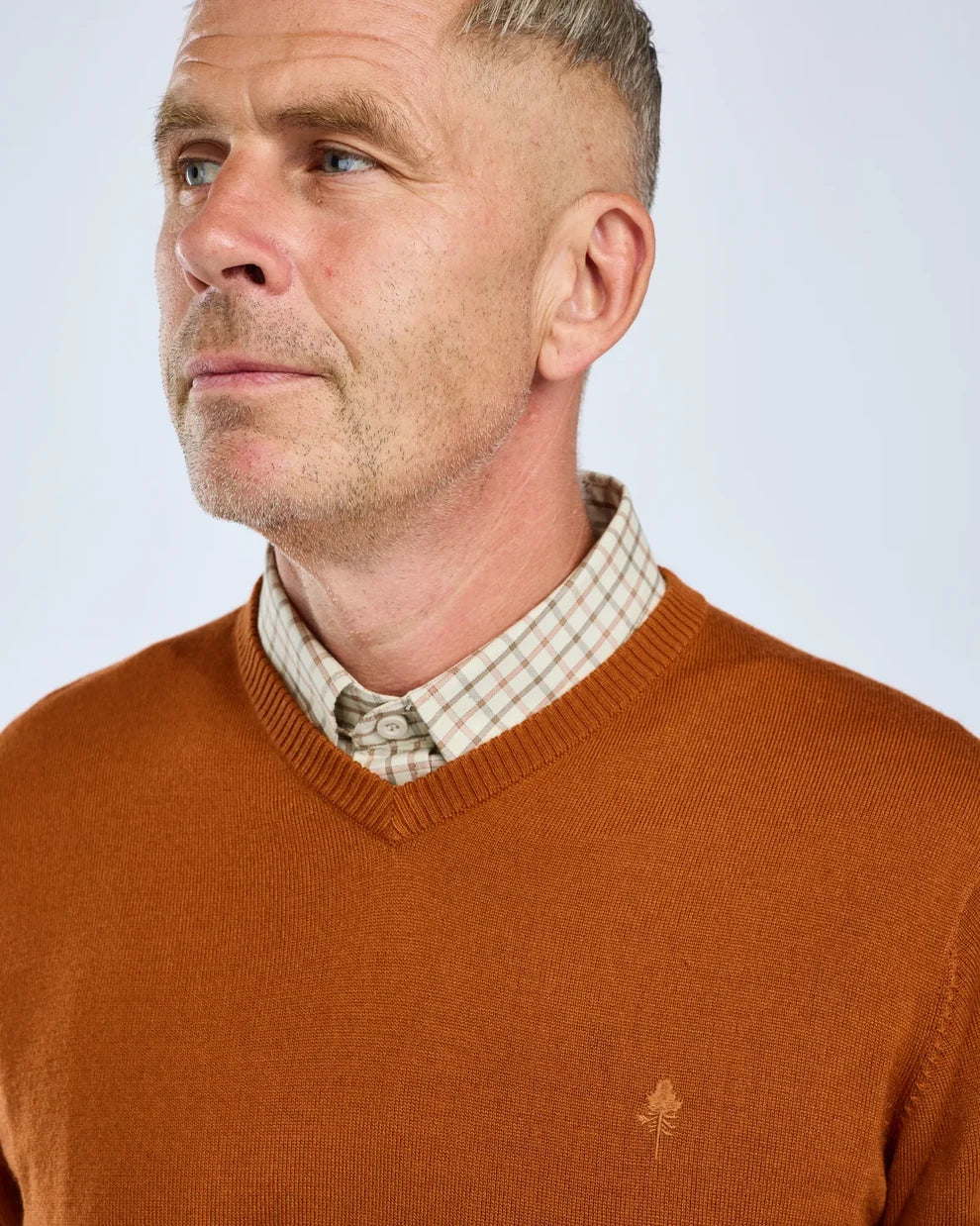 Pinewood Värnamo Merino Sweater - Orange Clay