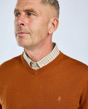Pinewood Värnamo Merino Sweater - Orange Clay