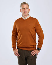 Pinewood Värnamo Merino Sweater - Orange Clay