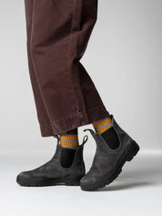 Blundstone X Finisterre Boot - Steel Grey Leather with Olive Elastic