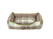 Snug & Cosy Green Check Dog Bed - XL