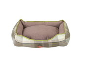 Snug & Cosy Green Check Dog Bed - XL