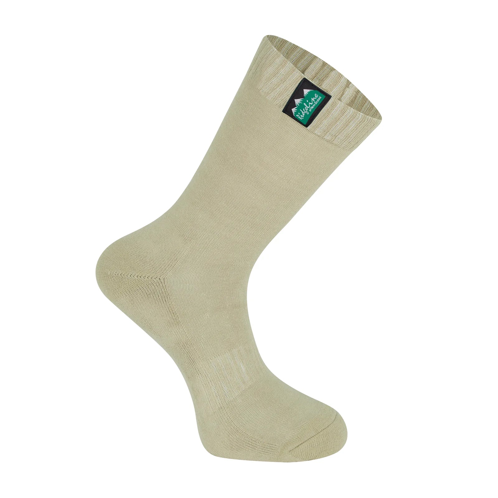 Ridgeline Cotton Work Socks Mid Length 3 Pack - Olive Multi