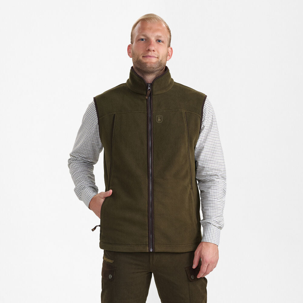 Deerhunter Eagle Fleece Waistcoat - Tarmac Green
