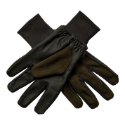 Deerhunter Fleece Gloves with Leather - Art Green