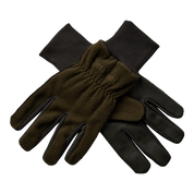Deerhunter Fleece Gloves with Leather - Art Green