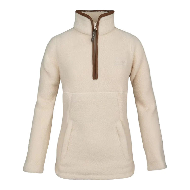 Jack Pyke Ladies Half Zip Sherpa Fleece Pullover - Sail