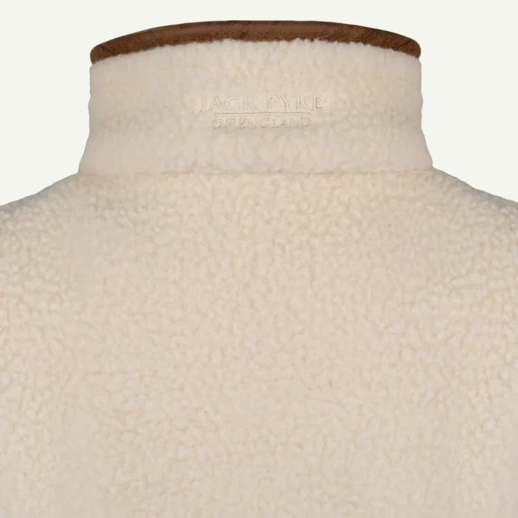 Jack Pyke Ladies Half Zip Sherpa Fleece Pullover - Sail