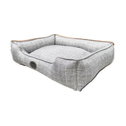 Snug & Cosy Grey Square Check Dog Bed - XL