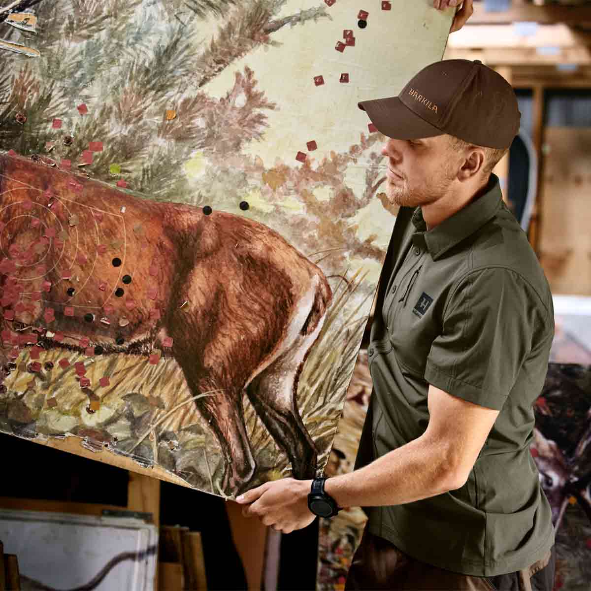 Harkila Trek Short Sleeved Shirt - Grape Leaf