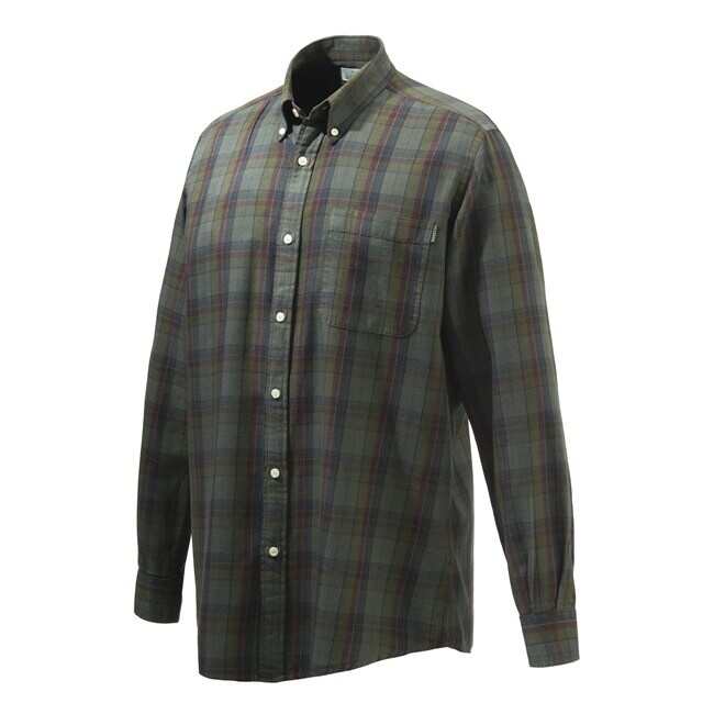 Beretta Wood Button Down Shirt - Green & Red Moss