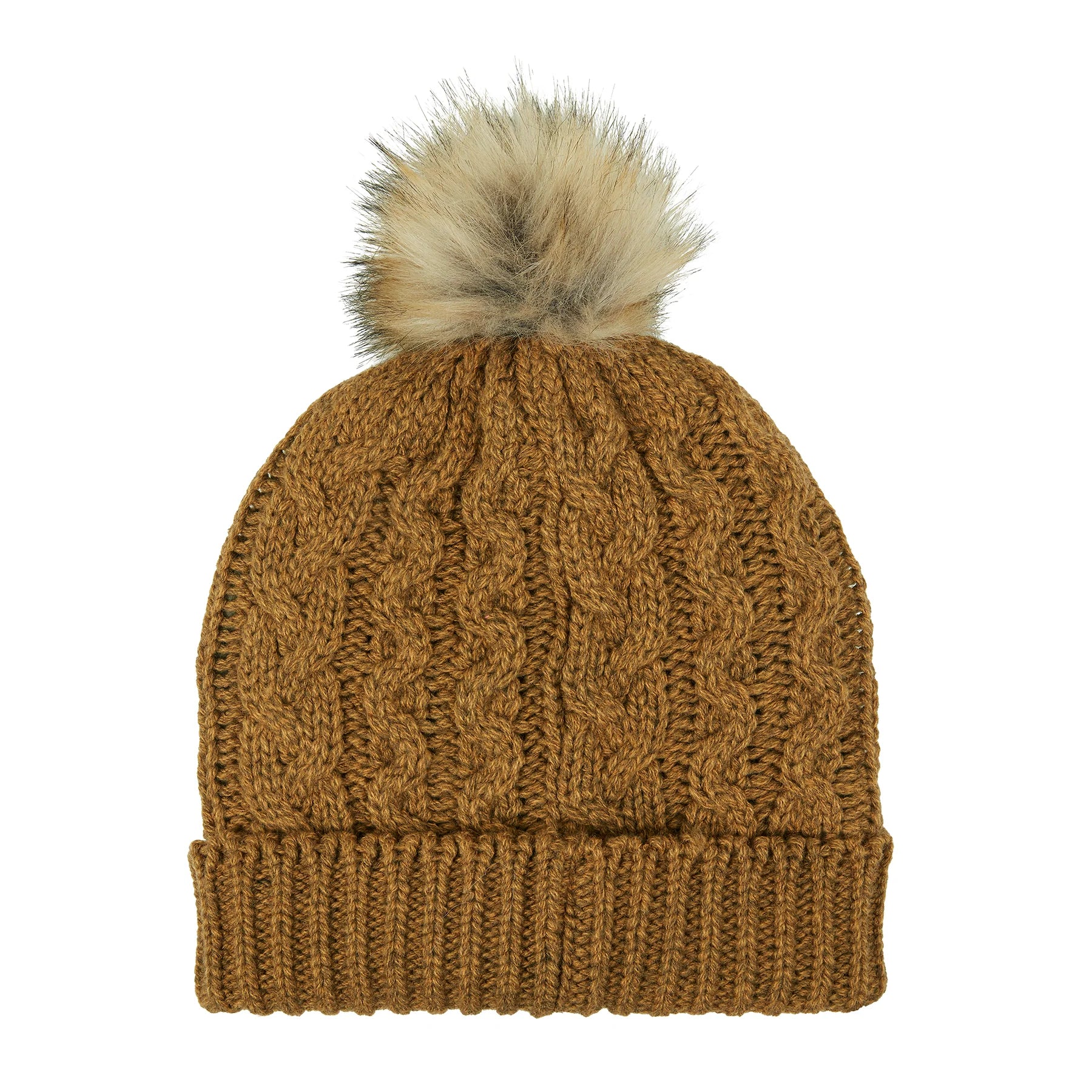 Ridgeline Nordic Fleck Bobble Hat - Ochre