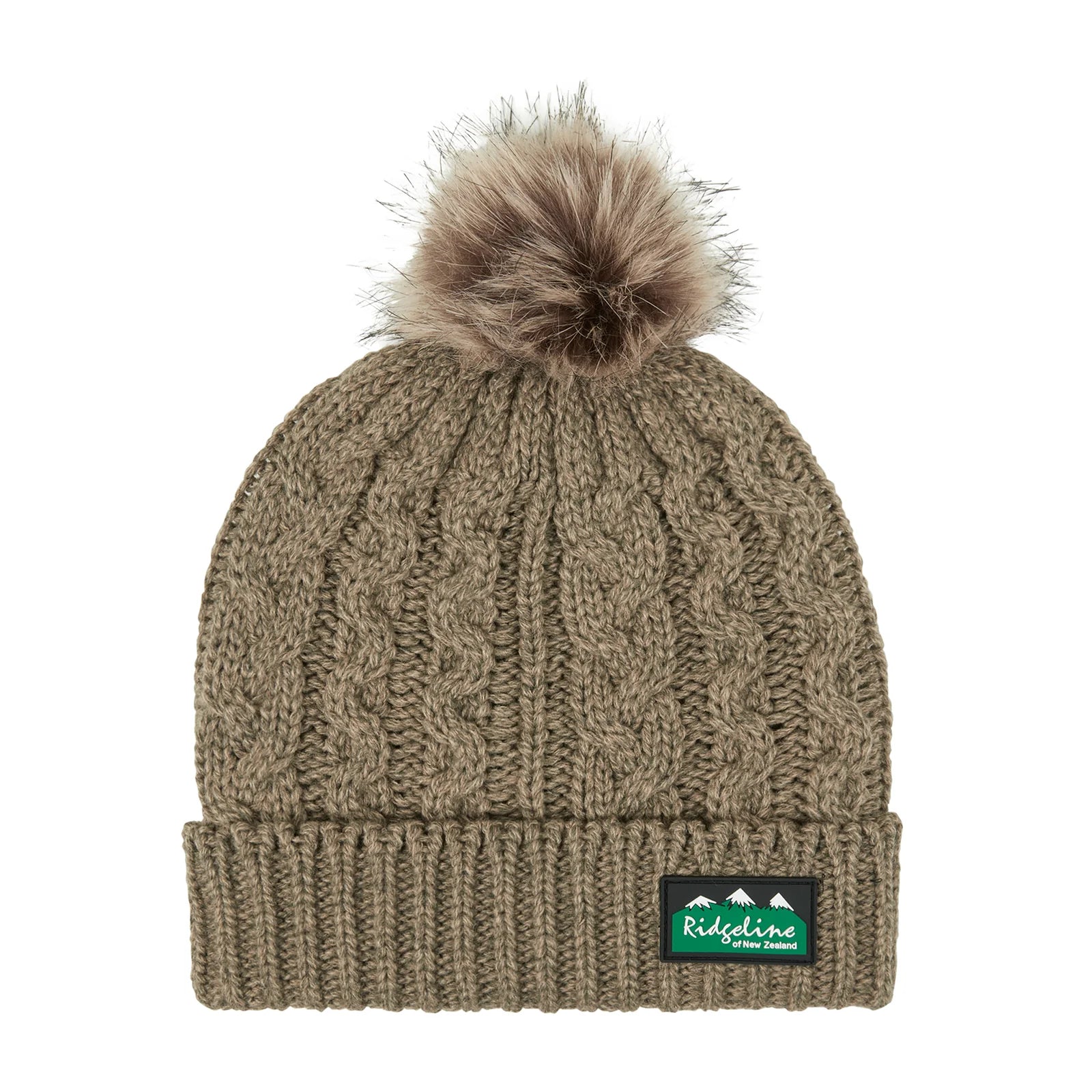 Ridgeline Nordic Fleck Bobble Hat - Teak