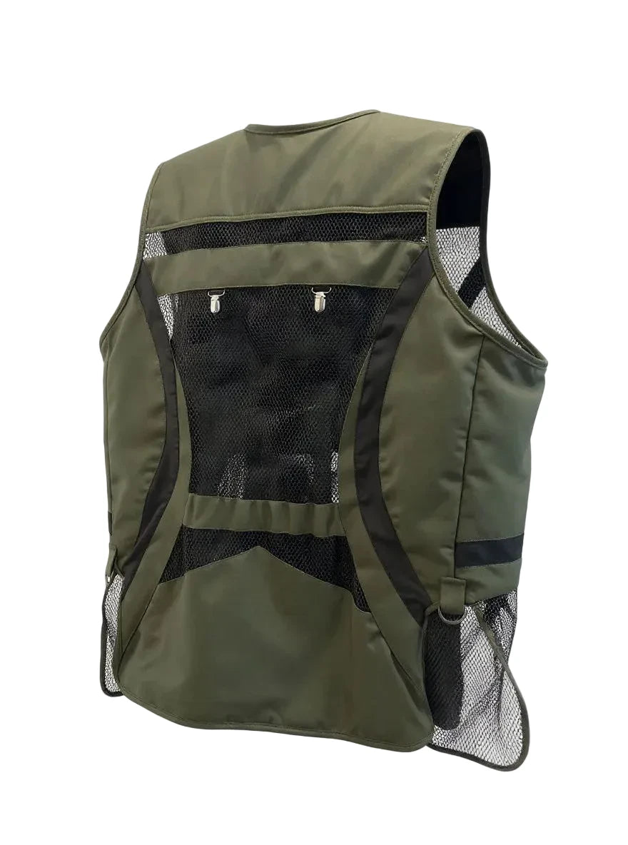 Clayclo Men's Olympia Pro Shell Vest - Olive Green & Black Mesh