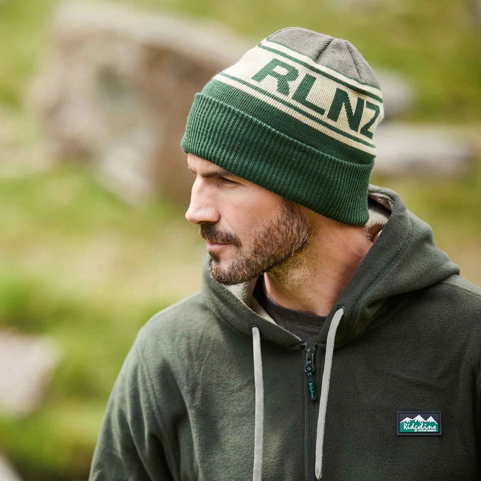 Ridgeline RLNZ Knitted Beanie - Olive Multi