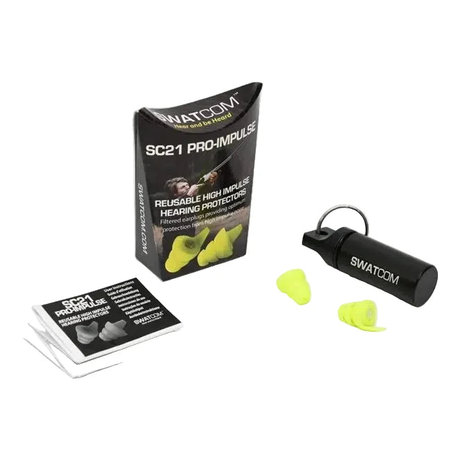SWATCOM SC21 Pro Impulse Ear Plugs - Yellow