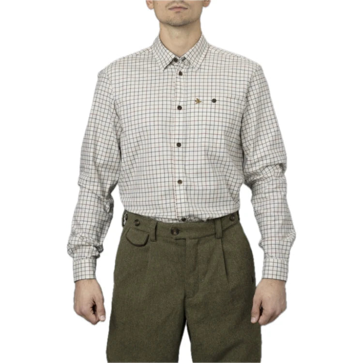 Seeland Oxford Shooting Shirt - Grape Leaf/Terracotta Check